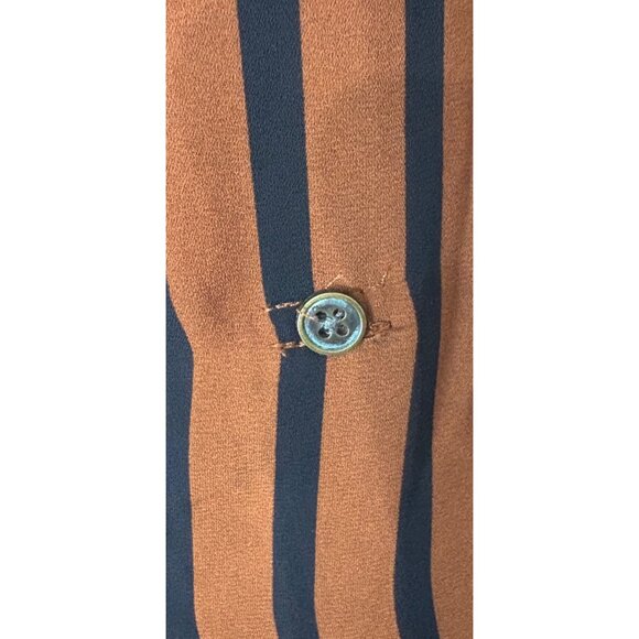 Forever 21 Contemporary Midi Striped Long-Sleeve Shirt Dress W/Belt XS - Picture 10 of 10